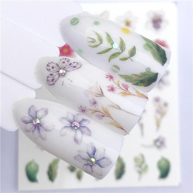3D Heart & Star Nail Art Stickers - Glittery Adhesive Decorations for Stunning Manicures - Korvel