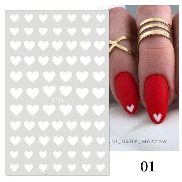 Rose Gold Star 3D Nail Art Stickers for DIY Manicures
