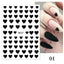 Rose Gold Star 3D Nail Art Stickers for DIY Manicures