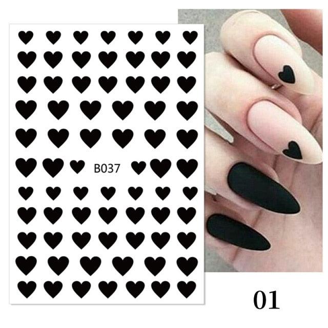 Rose Gold Star 3D Nail Art Stickers for DIY Manicures