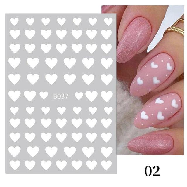 Rose Gold Star 3D Nail Art Stickers for DIY Manicures