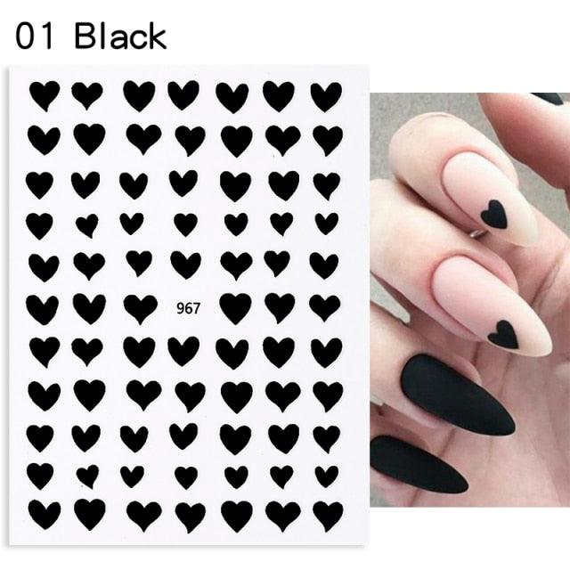 Rose Gold Star 3D Nail Art Stickers for DIY Manicures