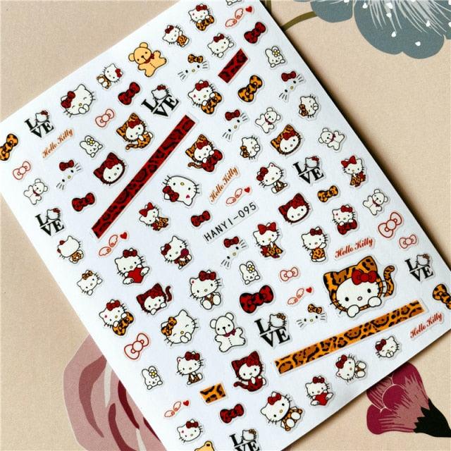 Cute Rabbit & Cat 3D Nail Art Stickers - Self-Adhesive Decals
