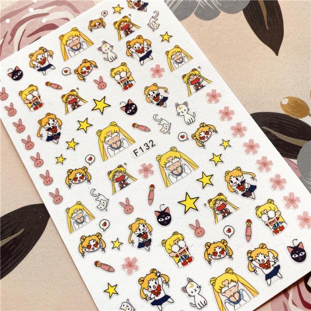 Cute Rabbit & Cat 3D Nail Art Stickers - Self-Adhesive Decals