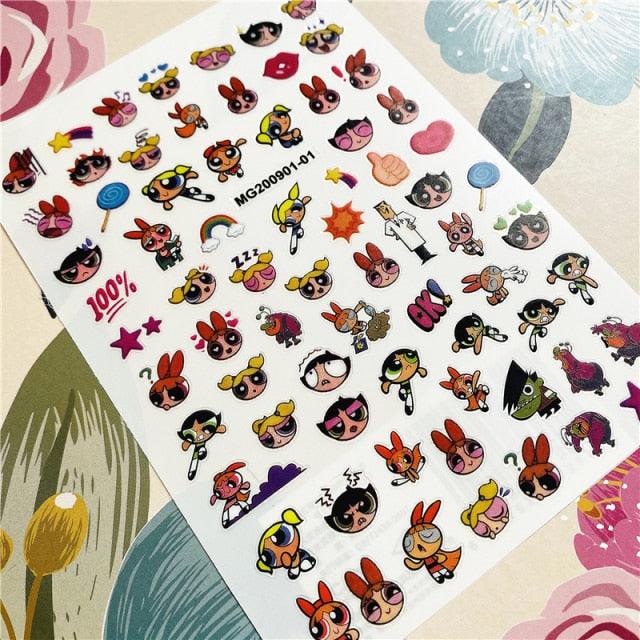 Cute Rabbit & Cat 3D Nail Art Stickers - Self-Adhesive Decals