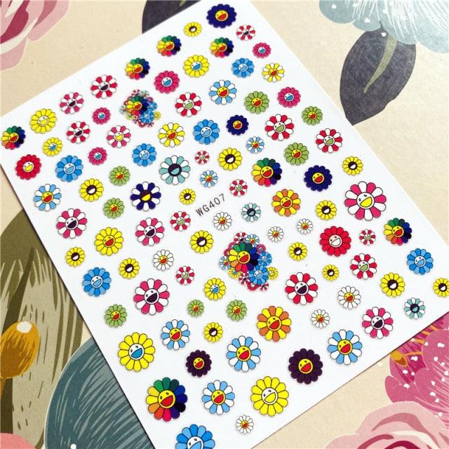 Cute Rabbit & Cat 3D Nail Art Stickers - Self-Adhesive Decals