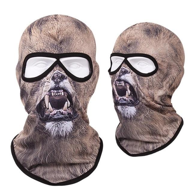 Masque Balaclava Tête d'Animal à Double Trou pour Activités de Plein Air