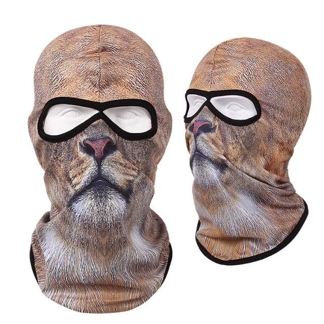 Masque Balaclava Tête d'Animal à Double Trou pour Activités de Plein Air