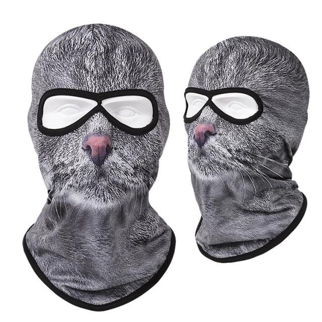 Masque Balaclava Tête d'Animal à Double Trou pour Activités de Plein Air