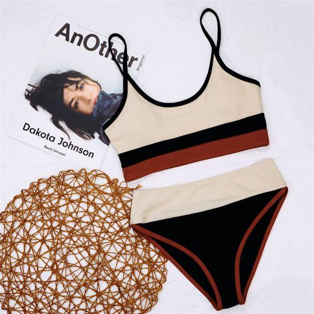Ensemble de bikini à taille haute imprimé léopard pour femmes