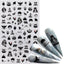 Elegant 3D Black Russia Letter Nail Art Stickers with Flamingo Design - Self-Adhesive Decals for Stunning Manicures - Korvel