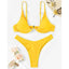 Ensemble de bikini sous-vêtement V-bar néon pour femmes