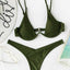 Ensemble de bikini sous-vêtement V-bar néon pour femmes
