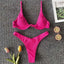 Ensemble de bikini sous-vêtement V-bar néon pour femmes