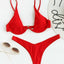 Ensemble de bikini sous-vêtement V-bar néon pour femmes