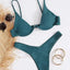 Ensemble de bikini sous-vêtement V-bar néon pour femmes