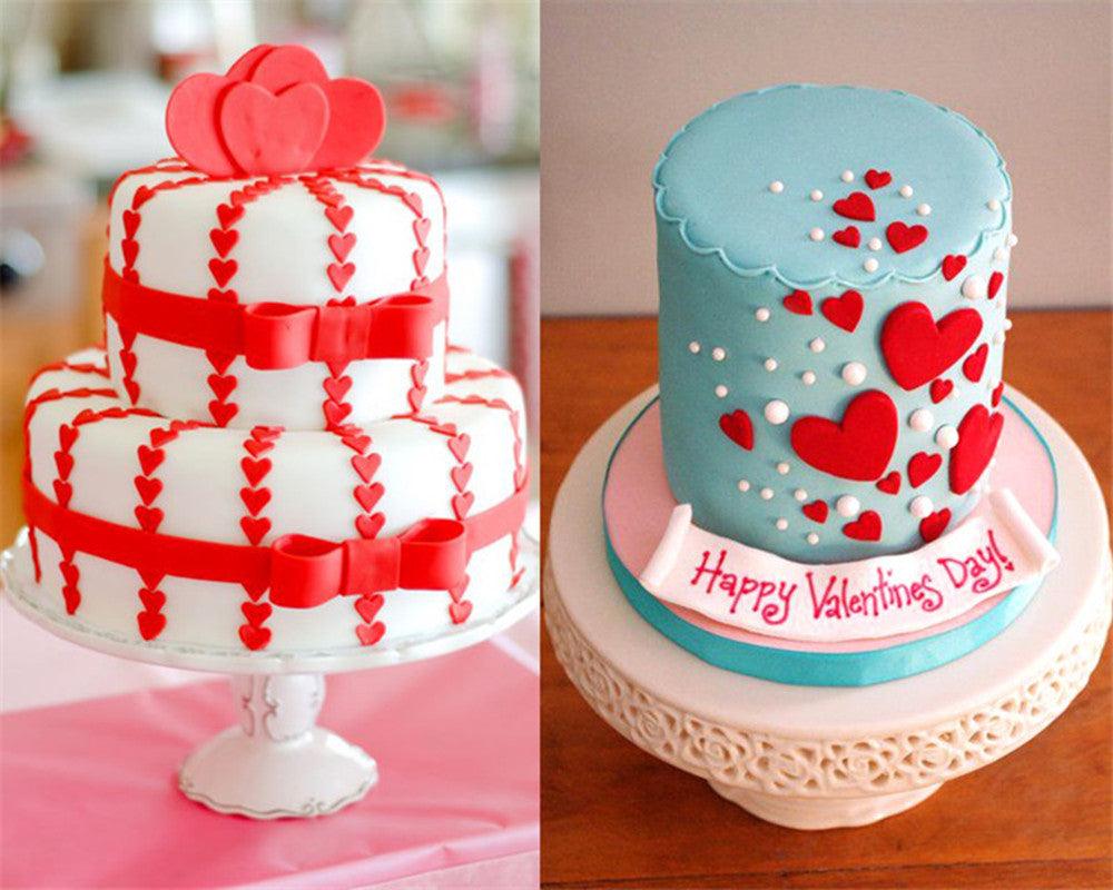 Juego de Cortadores de Galletas de Fondant en Forma de Corazón y Sello Eyectable