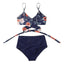Modern Floral High Waist Bikini Set for Women