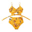 Modern Floral High Waist Bikini Set for Women