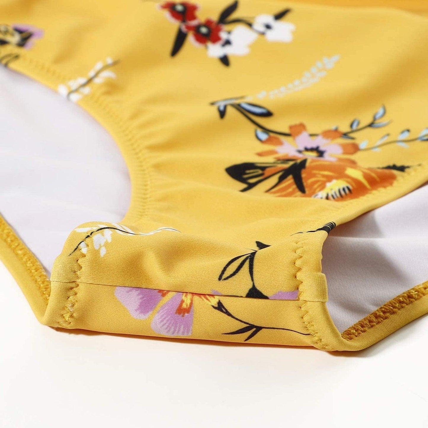 Modern Floral High Waist Bikini Set for Women