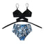Modern Floral High Waist Bikini Set for Women