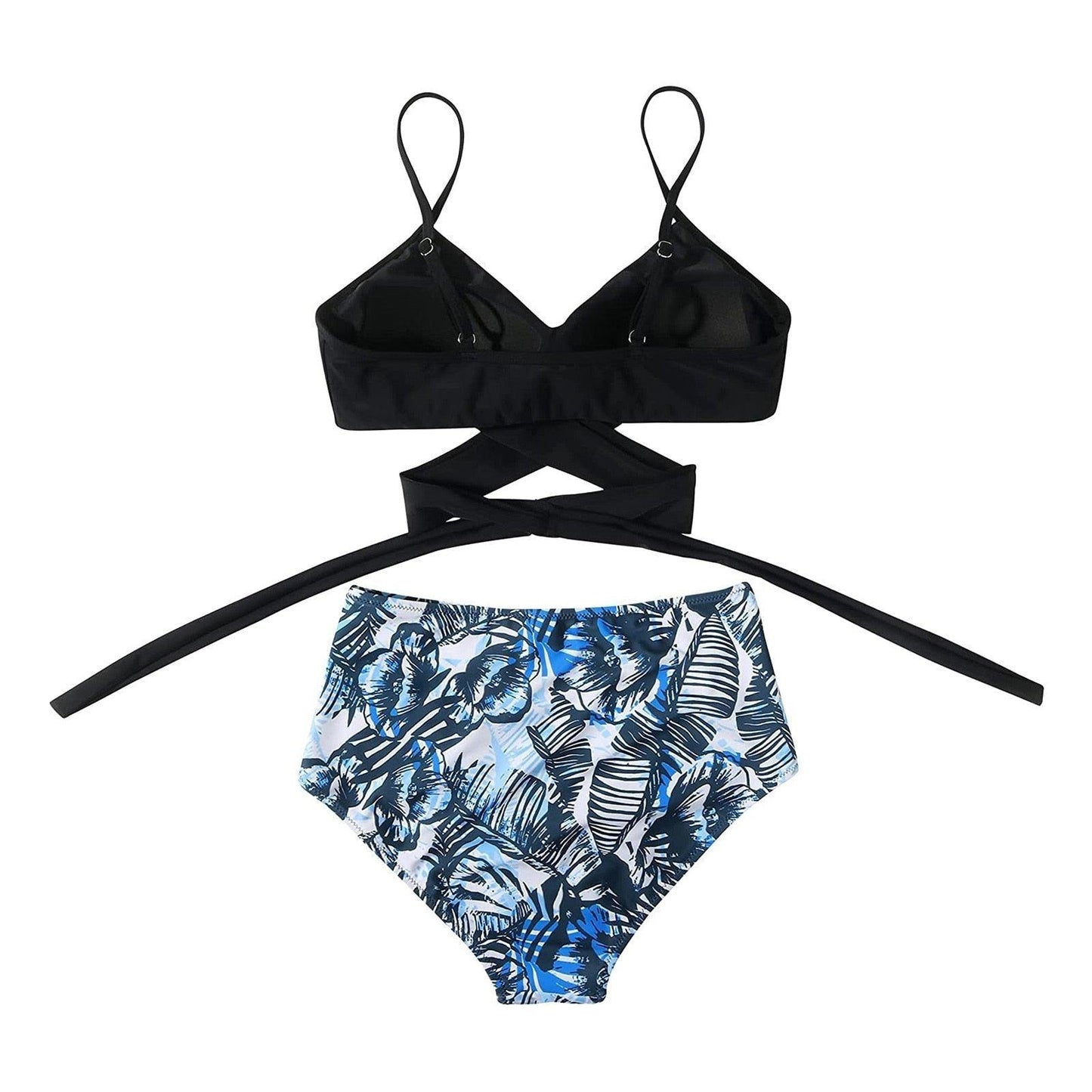 Modern Floral High Waist Bikini Set for Women