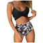 Modern Floral High Waist Bikini Set for Women