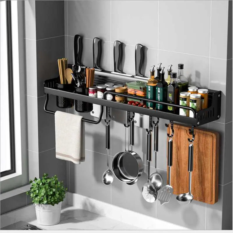 Wall-Mounted Spice Rack Organizer