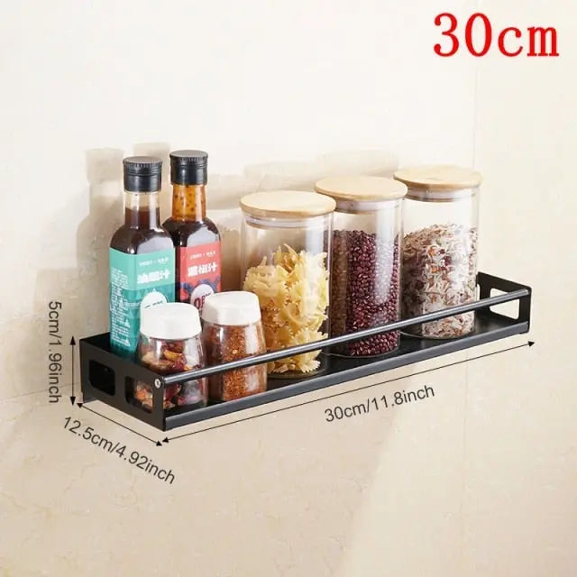 Wall-Mounted Spice Rack Organizer