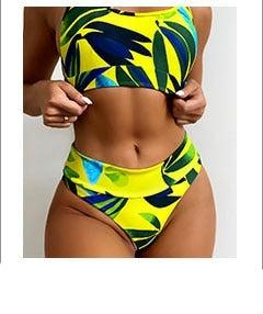 Floral Push Up Bikini Set for Women