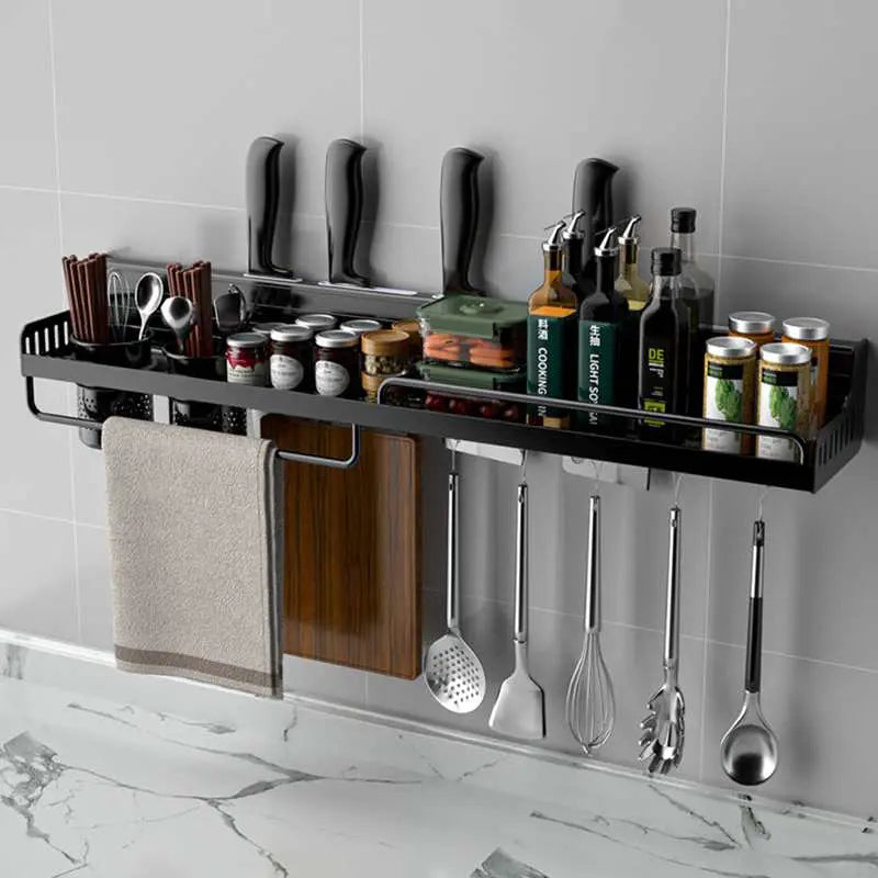 Wall-Mounted Spice Rack Organizer