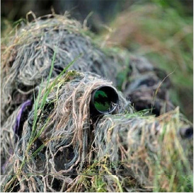 Premium Ghillie Suit for Tactical Outdoor Hunting - 48 Inch Elastic Camo - Korvel