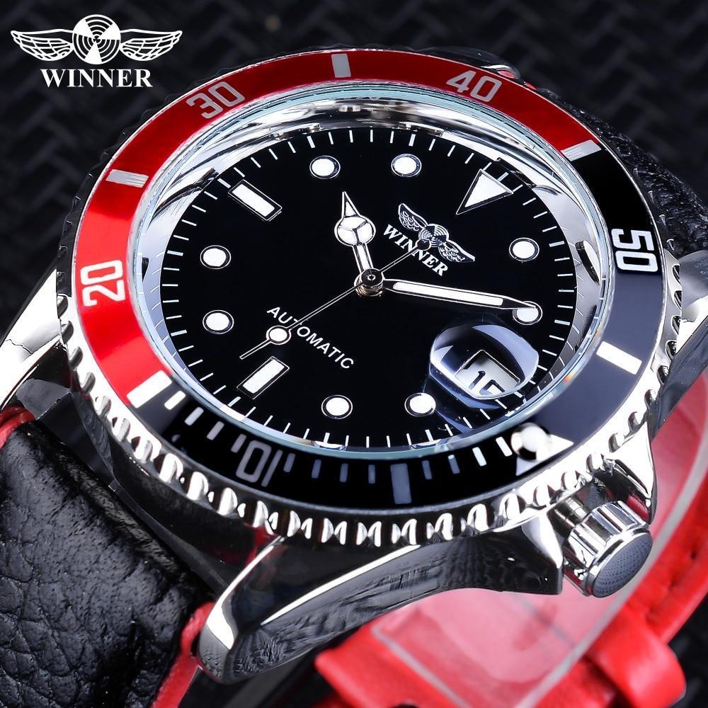 Luxury Luminous Men's Watch with Elegant Leather Strap