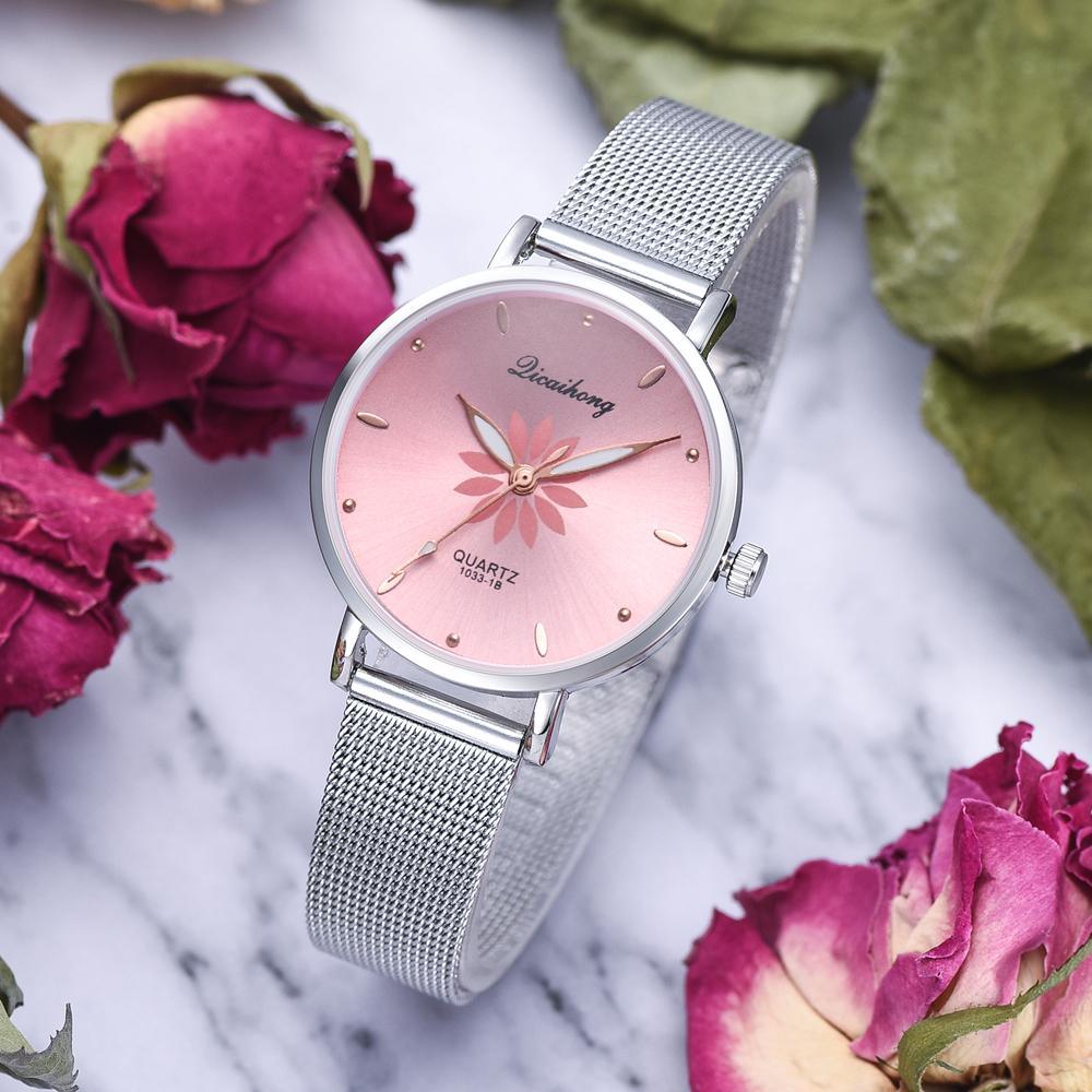 Montre Élégante pour Femme avec Bracelet en Acier Tressé