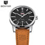 Reloj de Negocios para Hombre con Correa de Cuero Marrón de Lujo