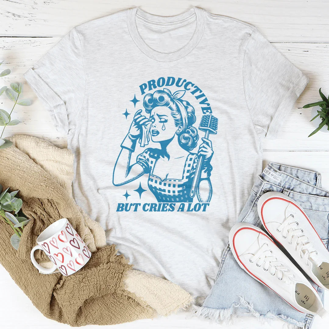 Camiseta Productiva Pero Llora Mucho