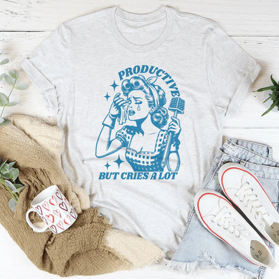Camiseta Productiva Pero Llora Mucho