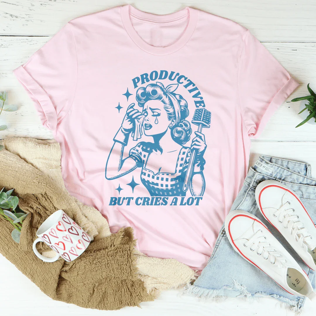 Camiseta Productiva Pero Llora Mucho