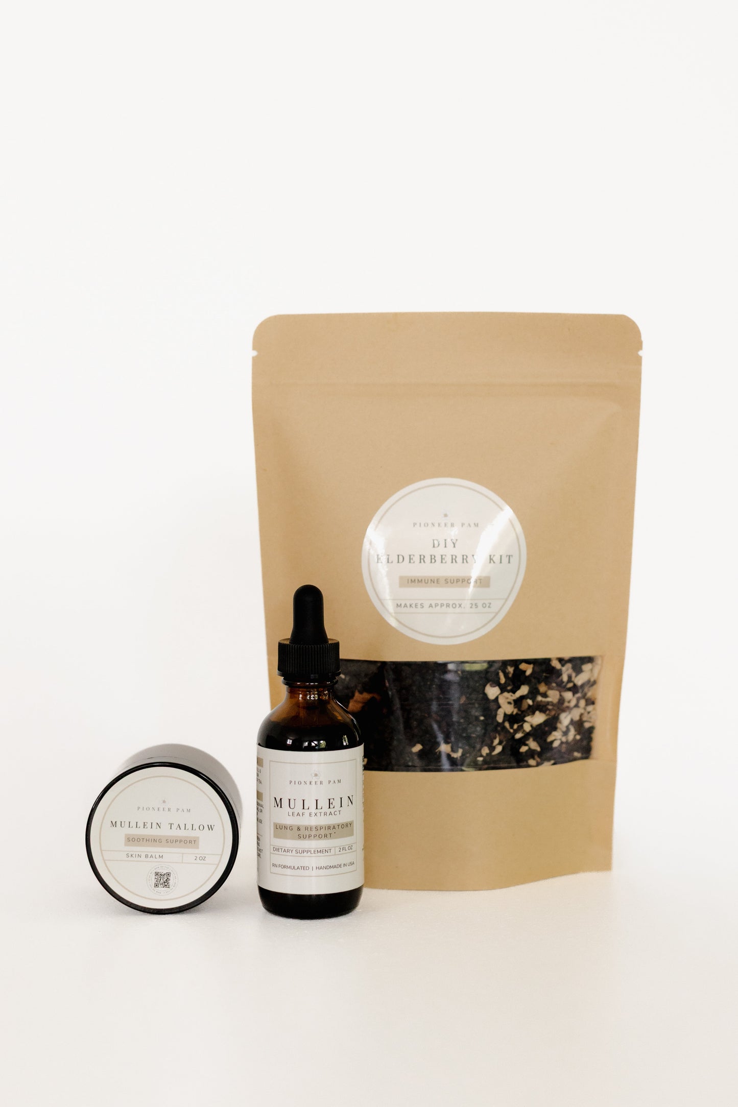Combinaison Immunité : Soutien du système immunitaire et respiratoire - Teinture de molène + Kit de baies de sureau + Suif de molène