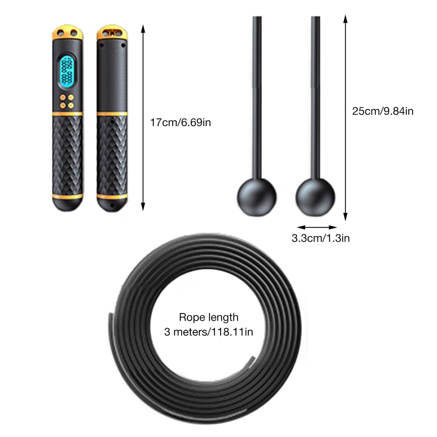 Adjustable Digital Jump Rope with Memory Counter