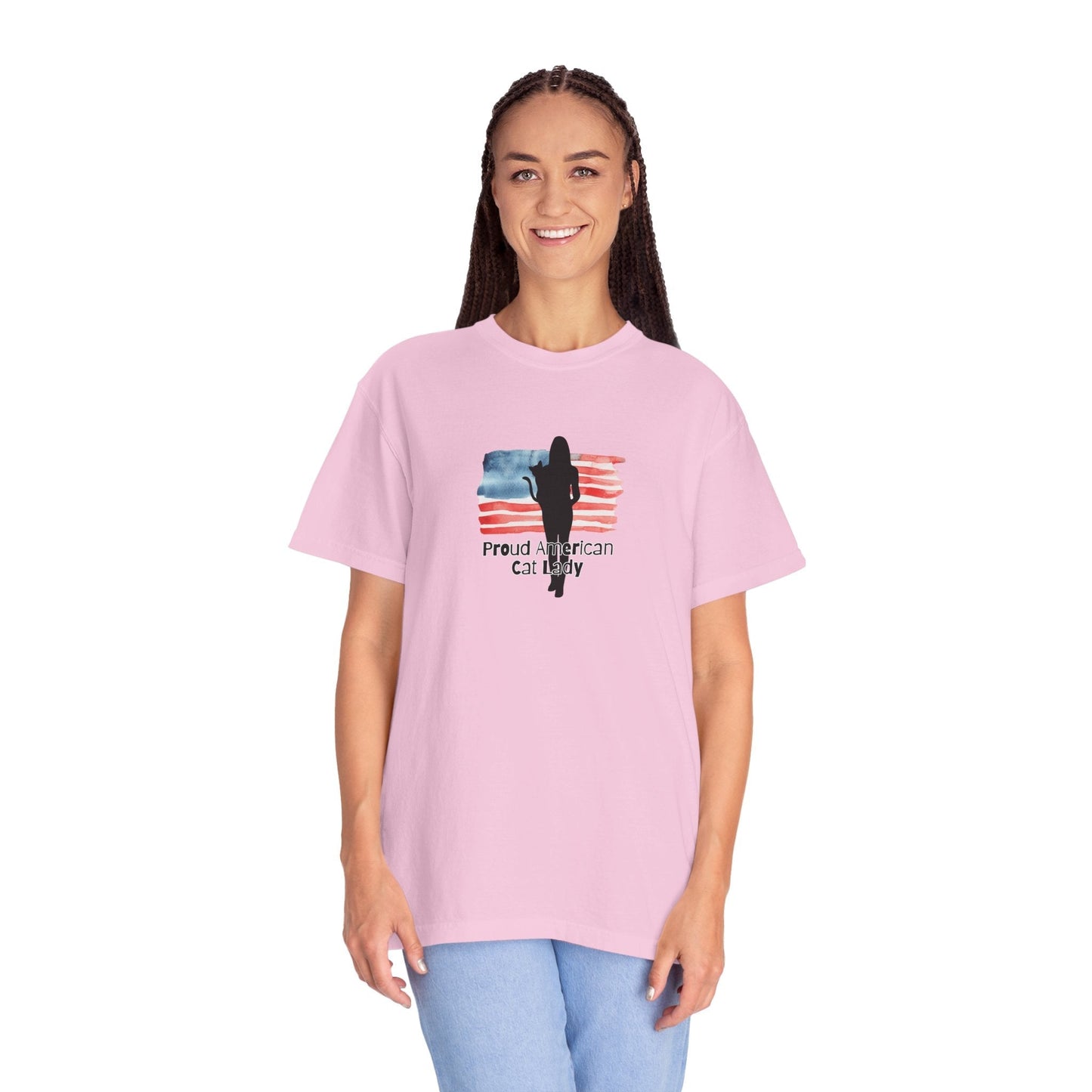 Celebrate Your Feline Love: Proud American Cat Lady T-Shirt - Korvel