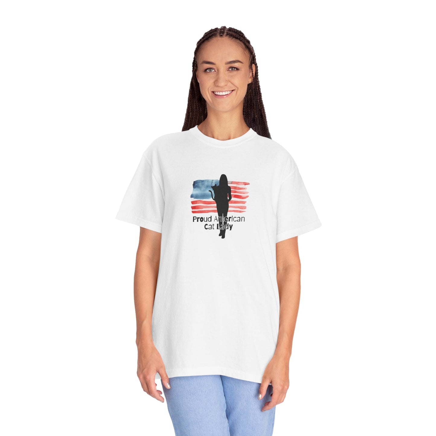 Celebrate Your Feline Love: Proud American Cat Lady T-Shirt - Korvel