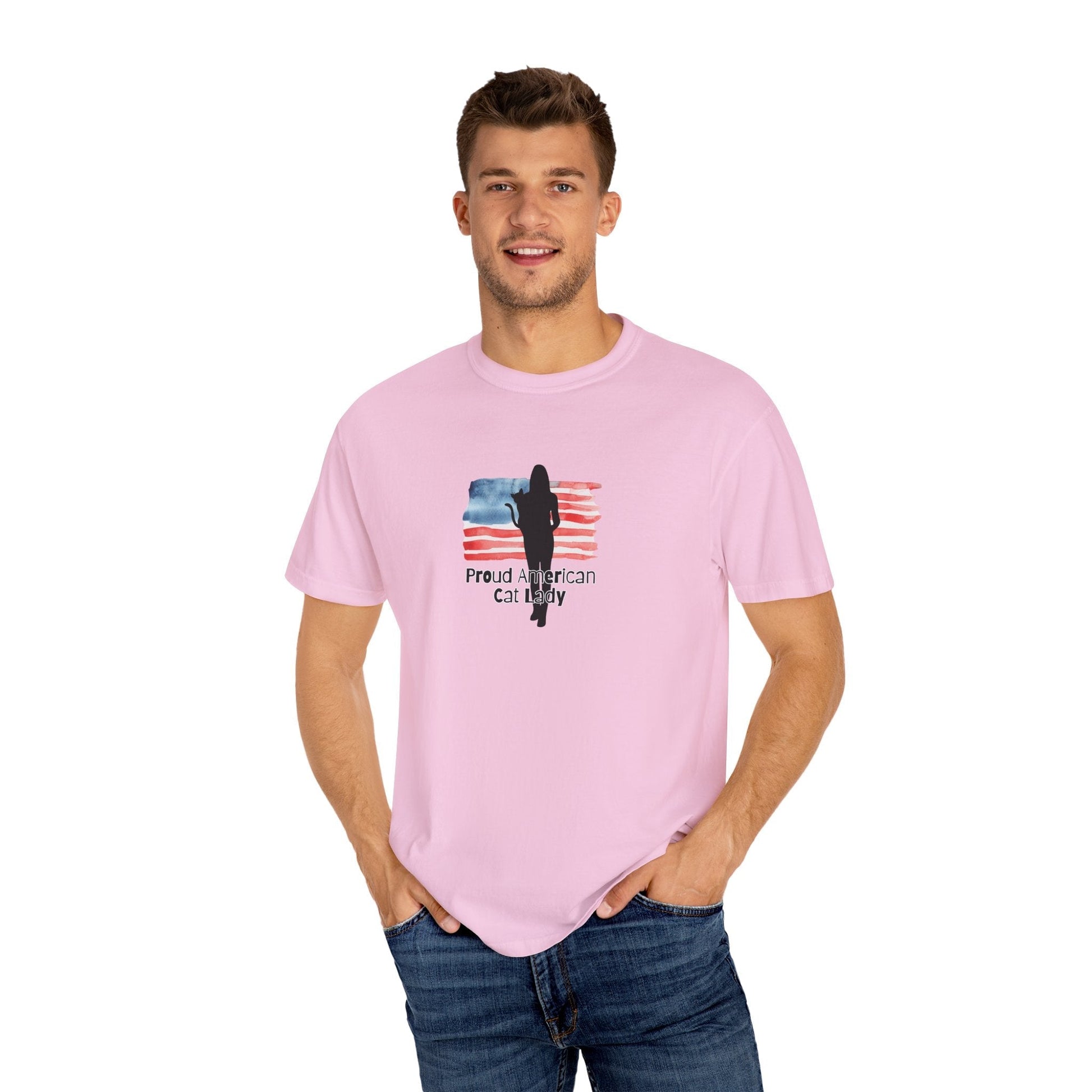 Celebrate Your Feline Love: Proud American Cat Lady T-Shirt - Korvel