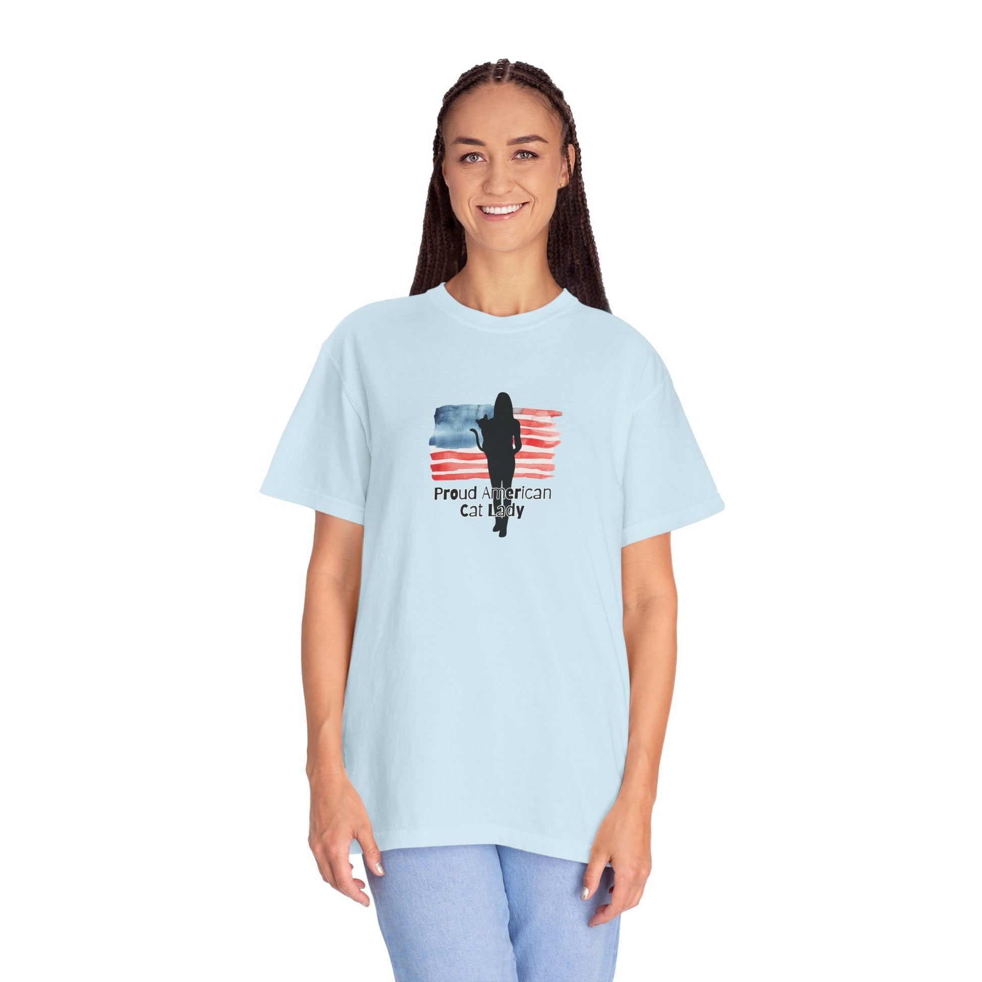 Celebrate Your Feline Love: Proud American Cat Lady T-Shirt - Korvel