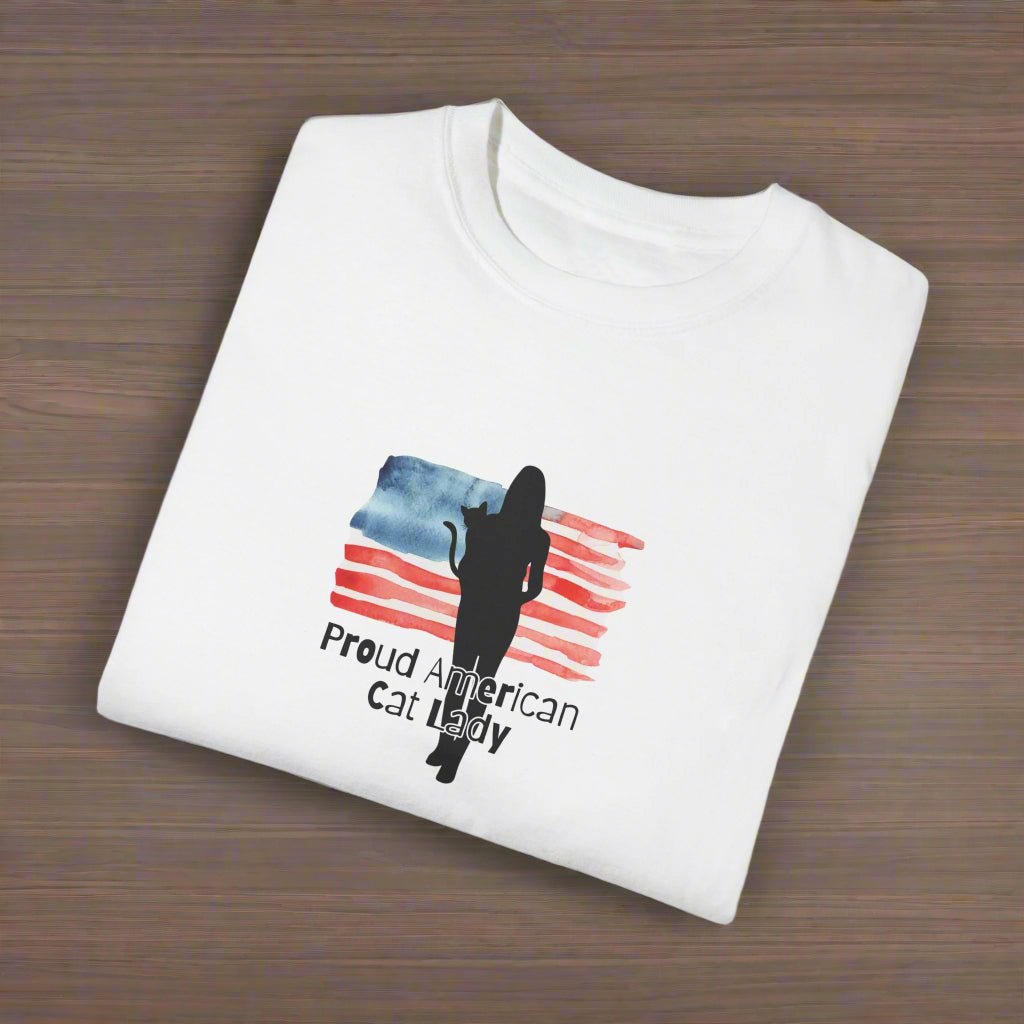 Celebrate Your Feline Love: Proud American Cat Lady T-Shirt - Korvel