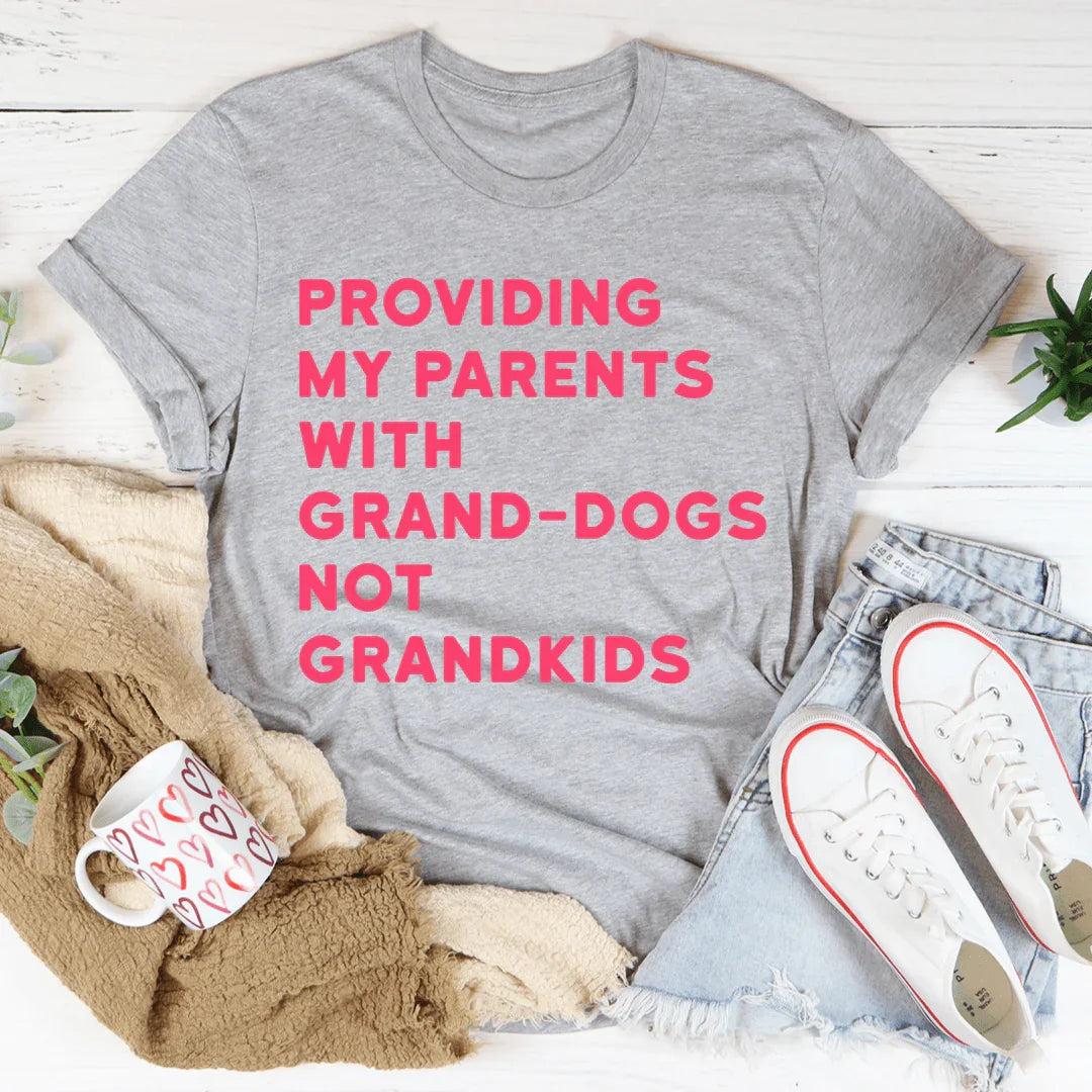Camiseta "Proporcionando a mis padres una camiseta con perros para nietos"