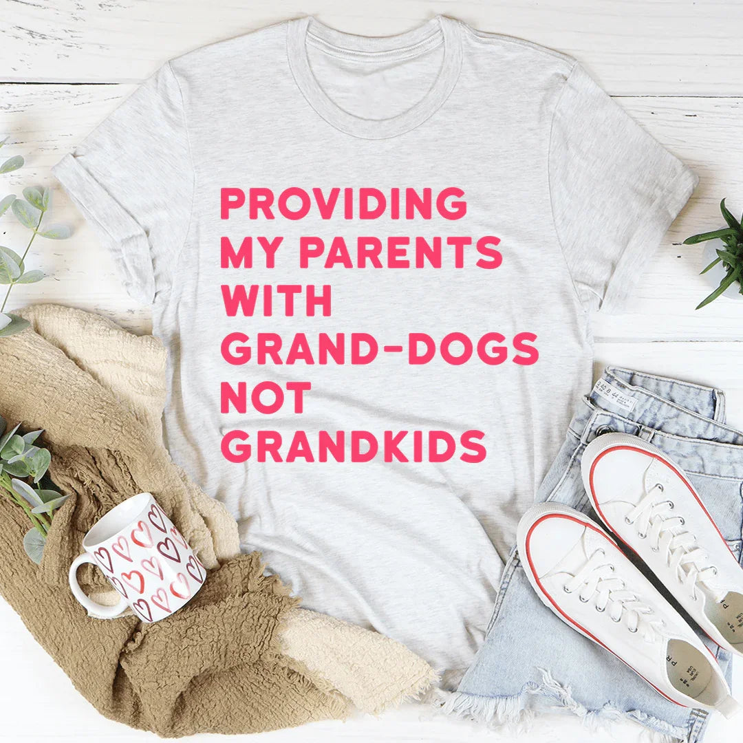 Camiseta "Proporcionando a mis padres una camiseta con perros para nietos"