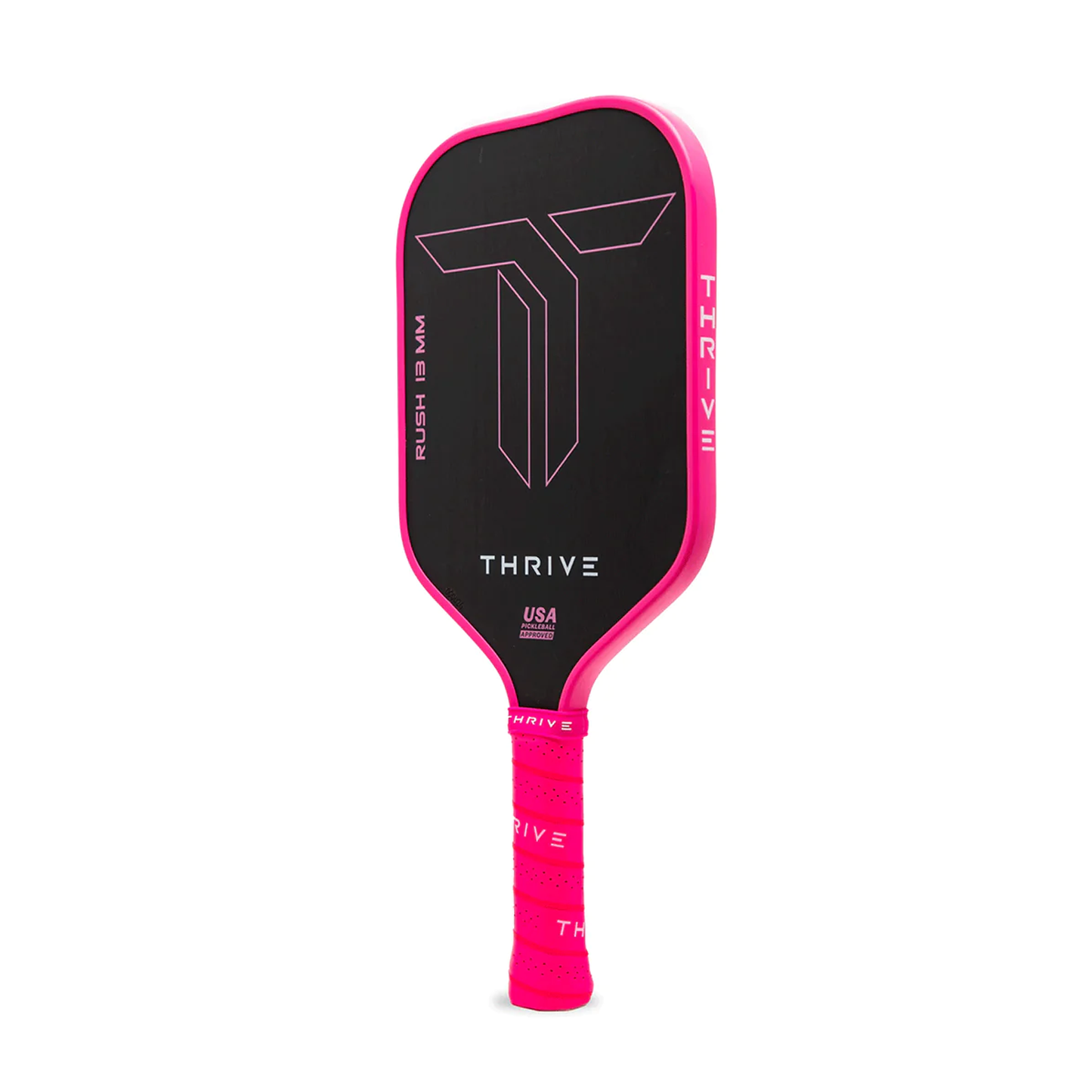 RUSH 13 Pink Singles Paddle - Power Meets Precision with Custom Accessories - Korvel