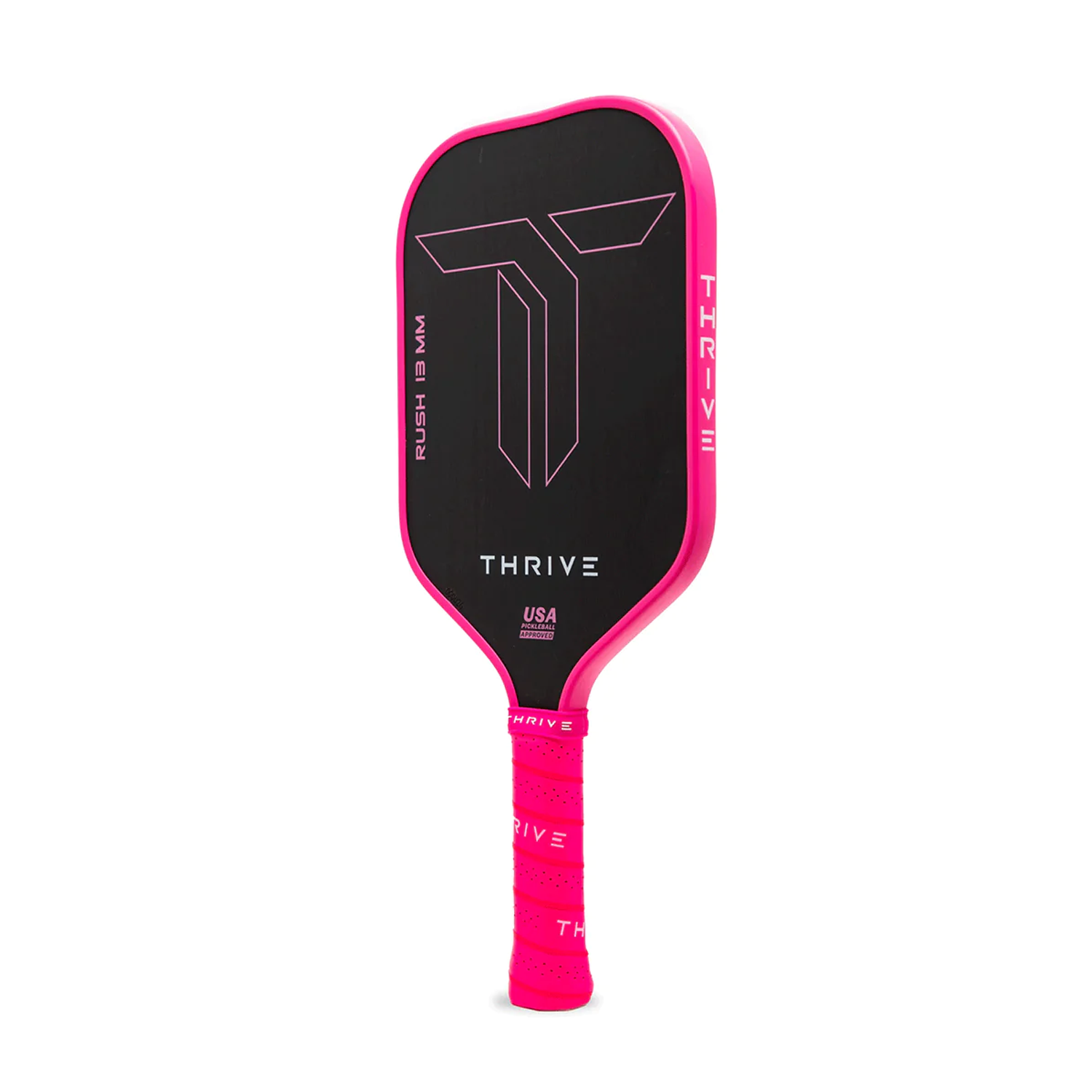 RUSH 13 Pink Singles Paddle - Power Meets Precision with Custom Accessories - Korvel