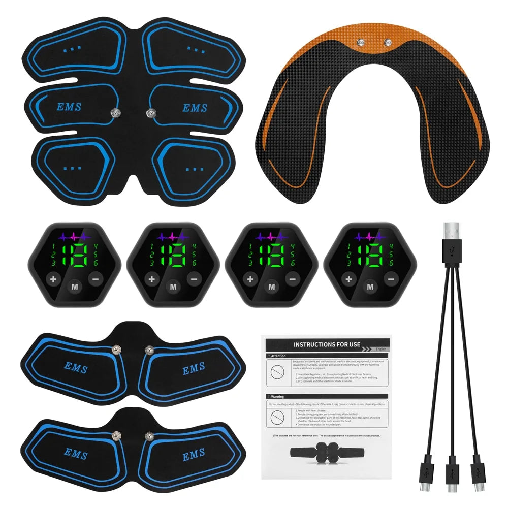 EMS Abdominal & Hip Trainer: USB Fitness Gear for Home Gym